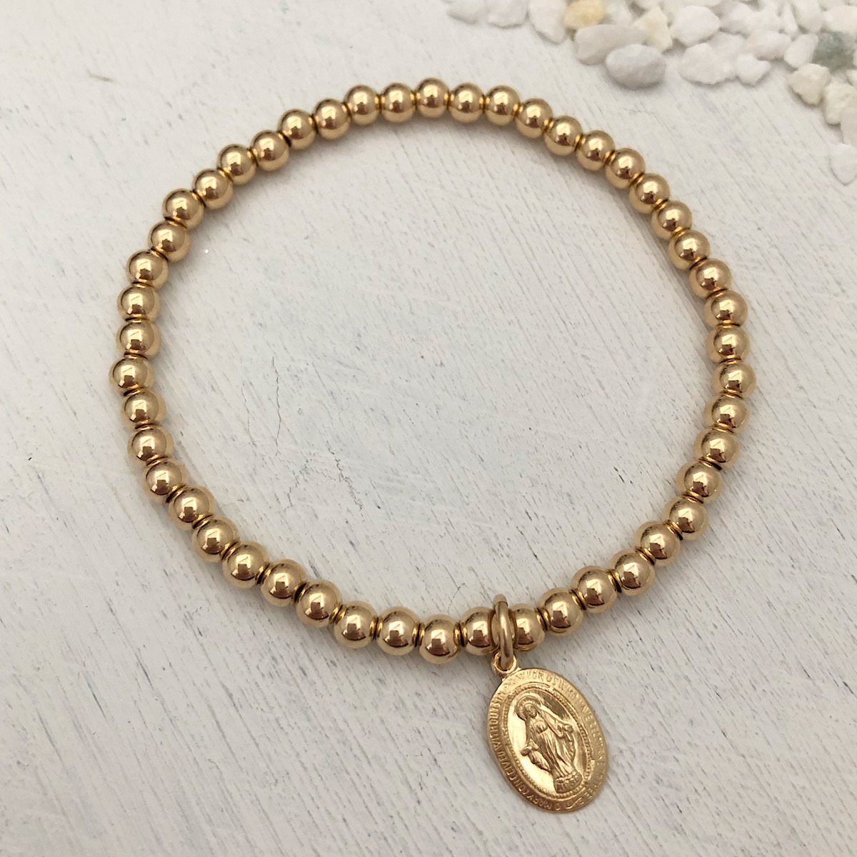 Gold Filled Bracelet online with Small Miraculous Medal