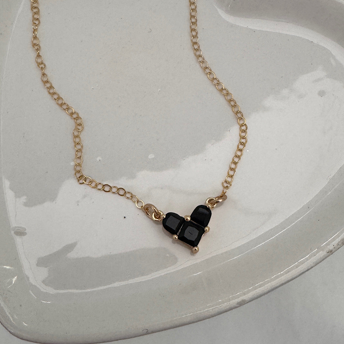 Little Black Heart Necklace