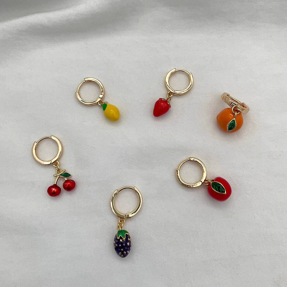 Fruit Hoop Earrings