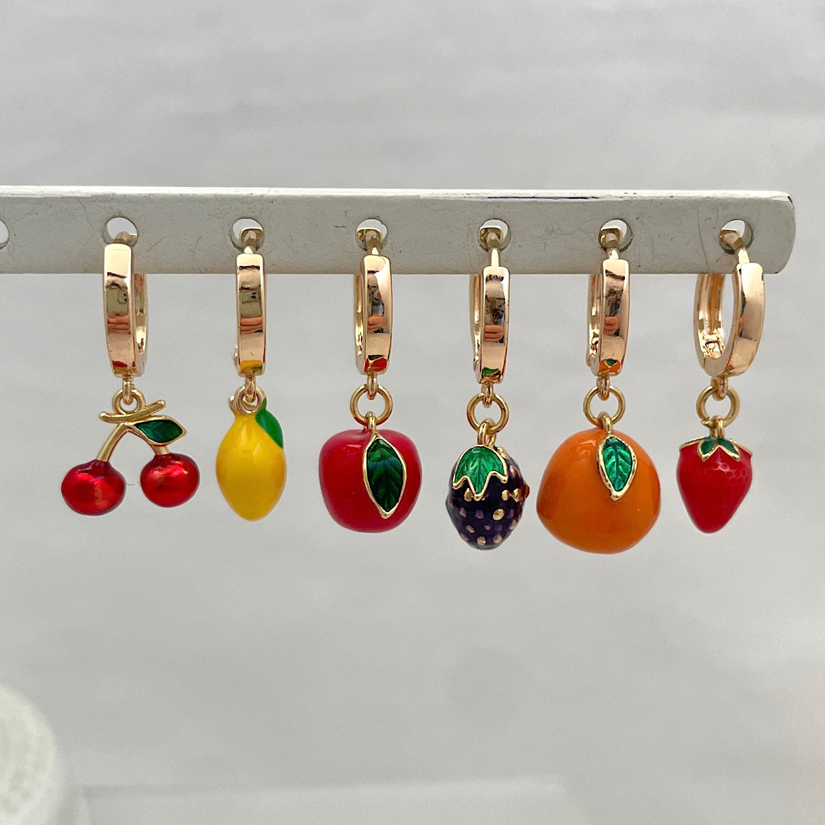 Fruit Hoop Earrings