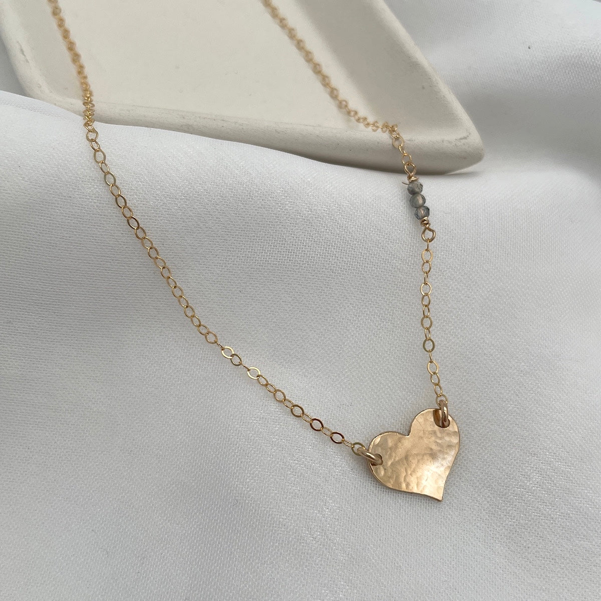 Tiny Hammered Heart – IsabelleGraceJewelry