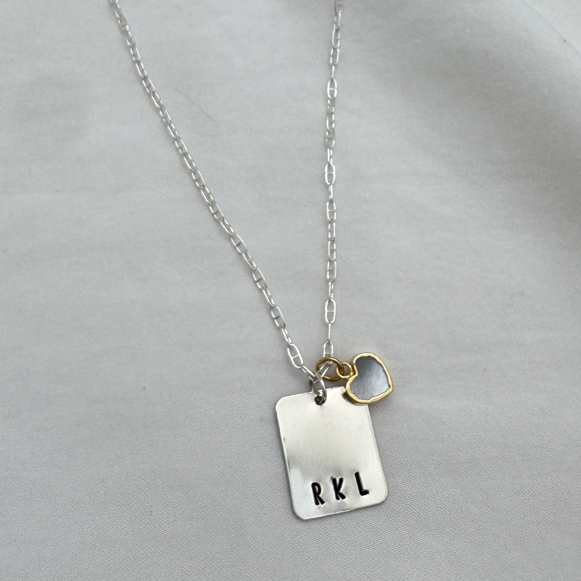 Amor Personalized Tab Necklace