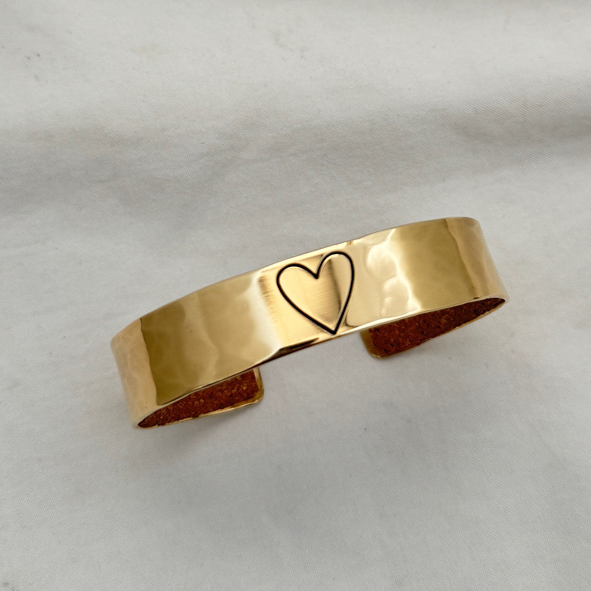 Open Heart Pebble Cuff