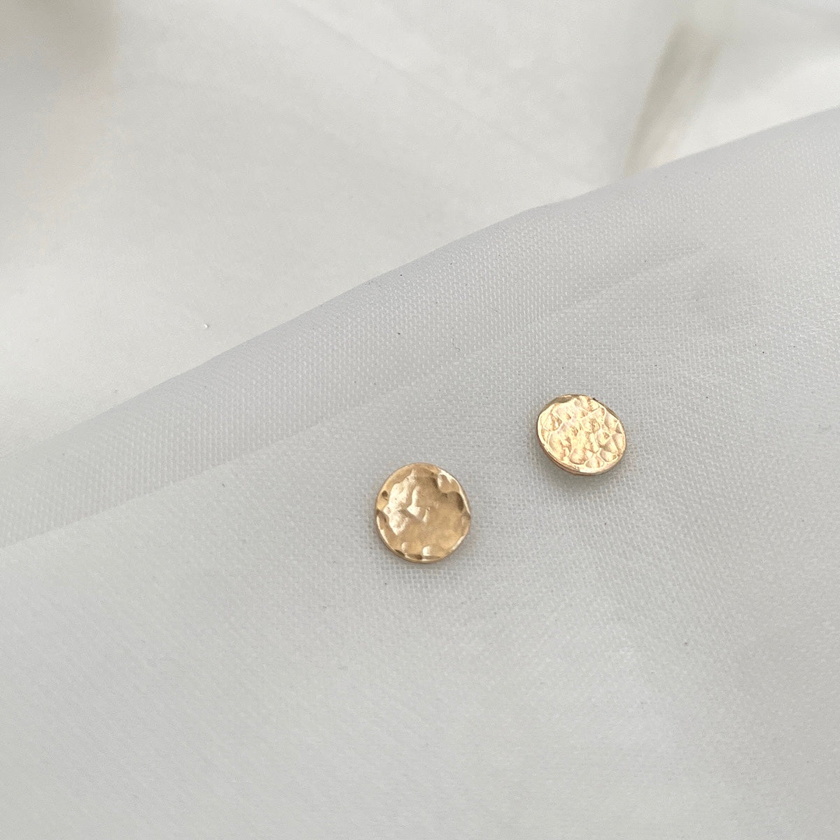 Hammered Dot Stud Earrings