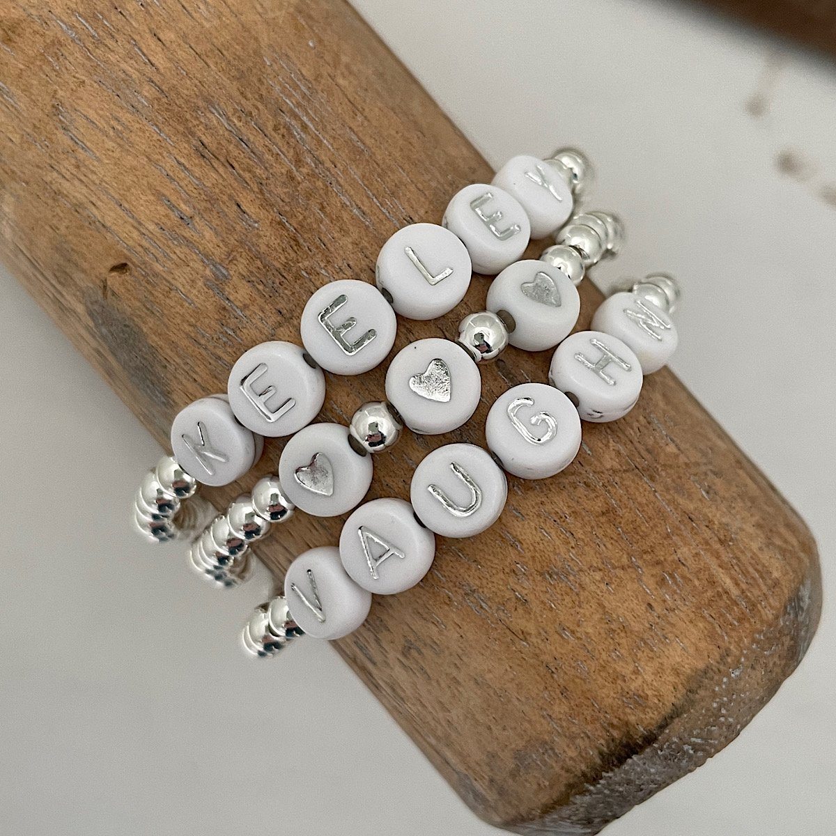 alphabet bead bracelet sterling silver isabellegracejewelry