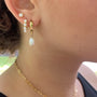 Baroque Pearl Drop Huggie Hoops