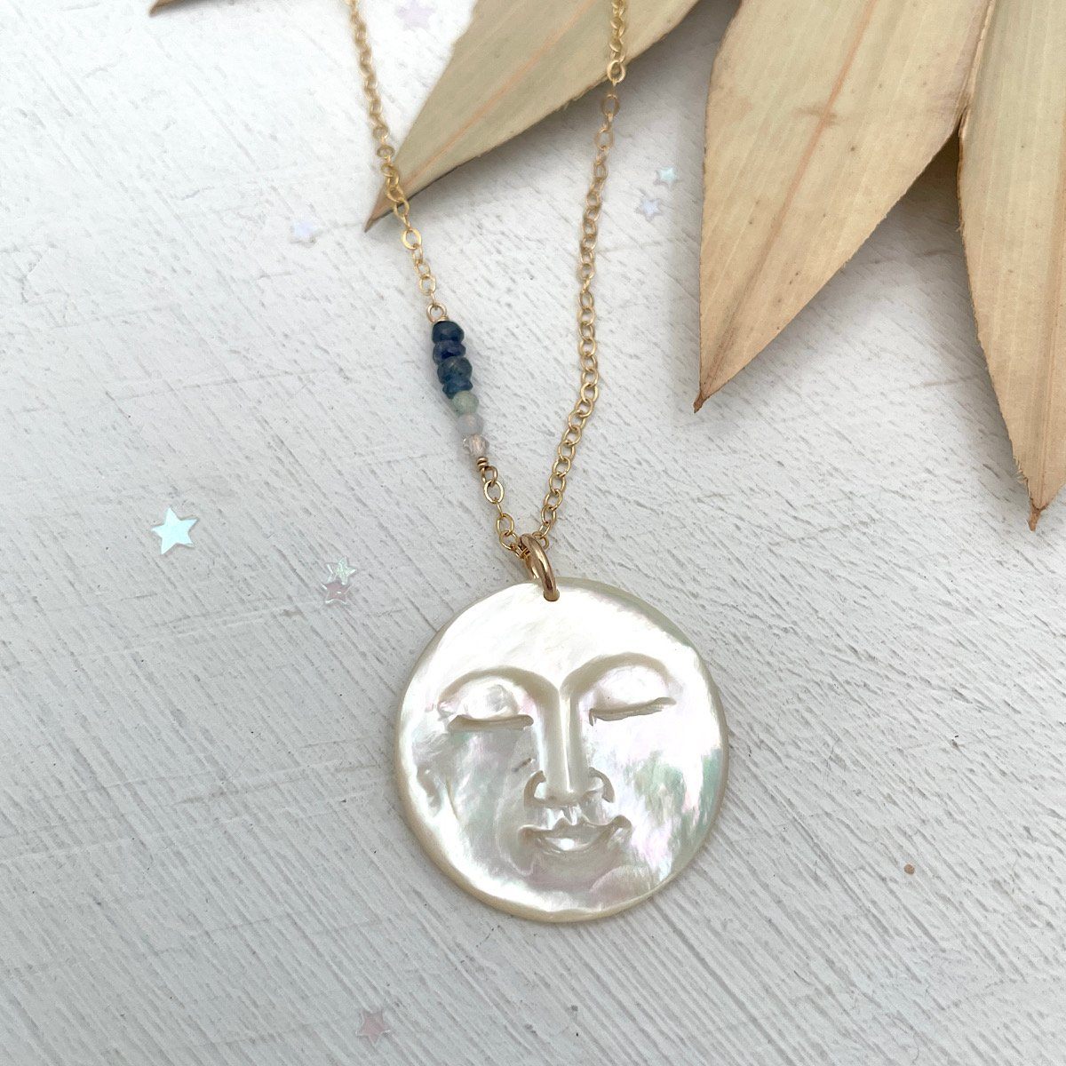 Crystal Moon Necklace, Moon Pendant, Electroformed Jewelry, Genuine Quartz  Pendant, Star Chain Necklace, Celestial Jewelry, Genuine Crystal – Buddha  Blossom Jewels
