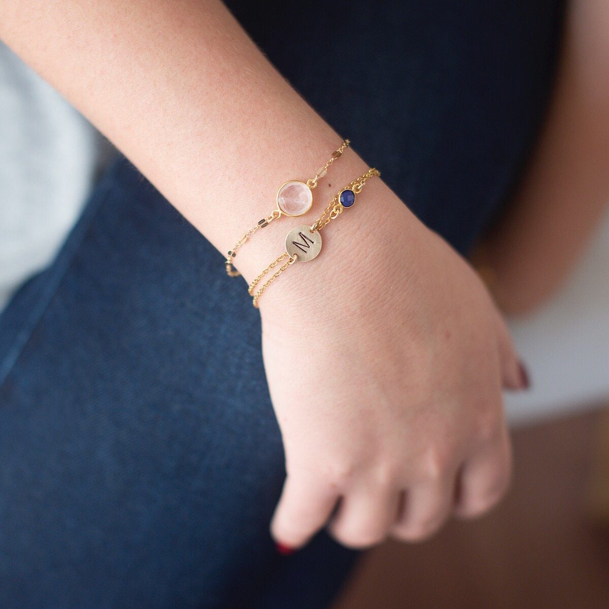 Candy Drop Initial Bracelet - IsabelleGraceJewelry