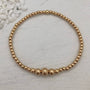 Graduated Sparkle Bead Bracelet Gold Fill