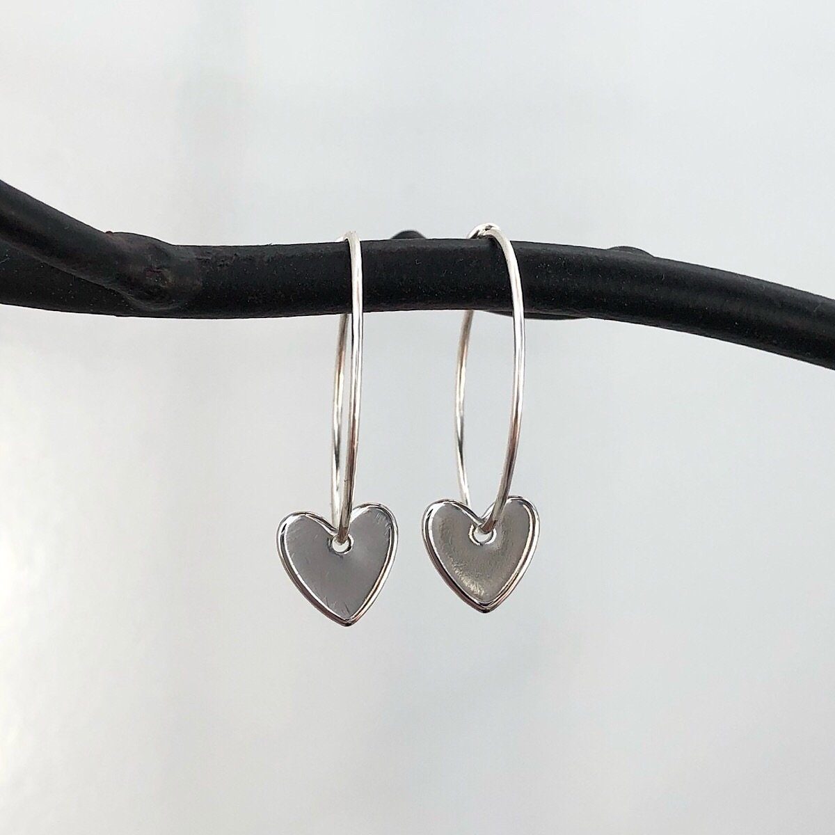 Heart Hoop Earrings - IsabelleGraceJewelry