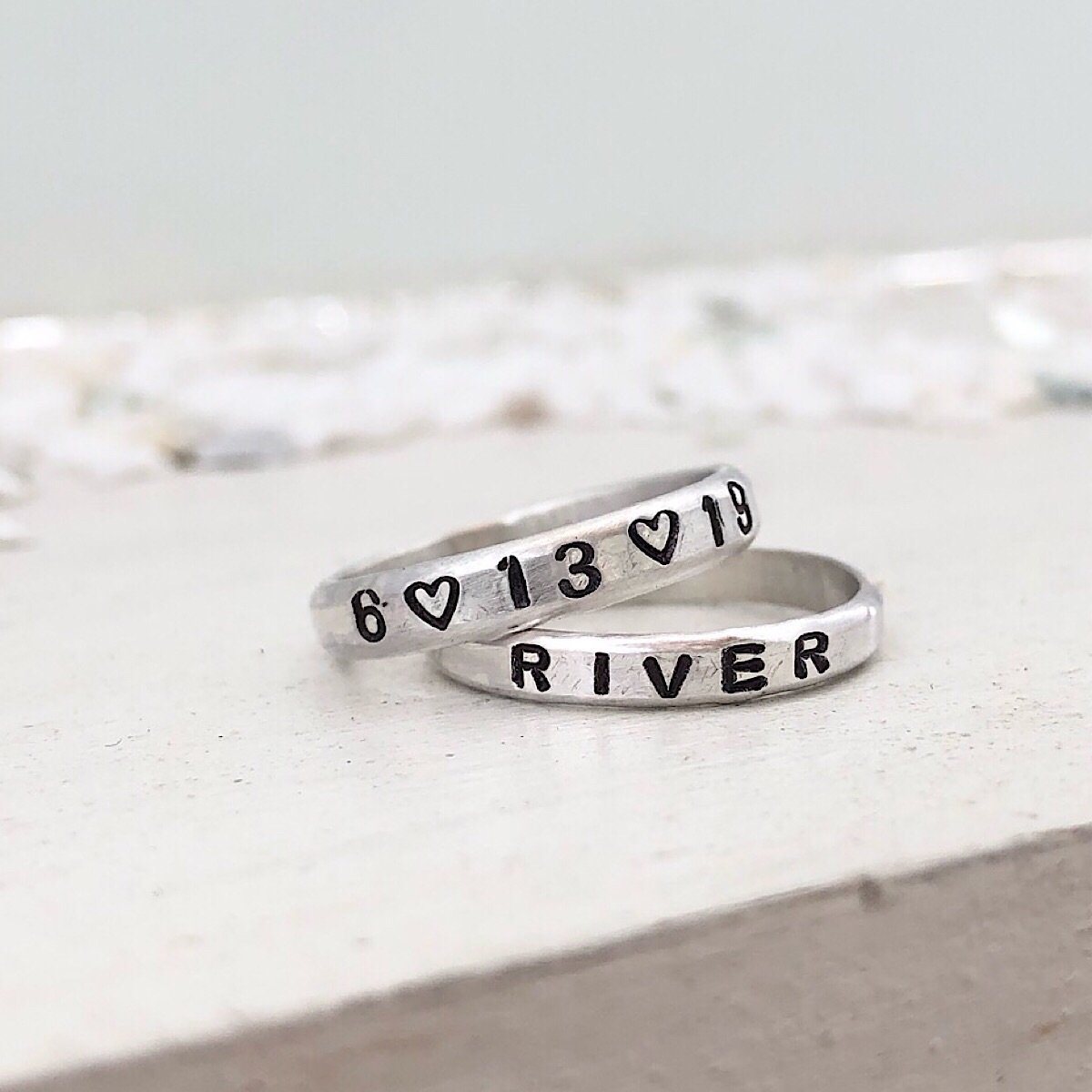 Little ID Personalized Stacking Ring - IsabelleGraceJewelry