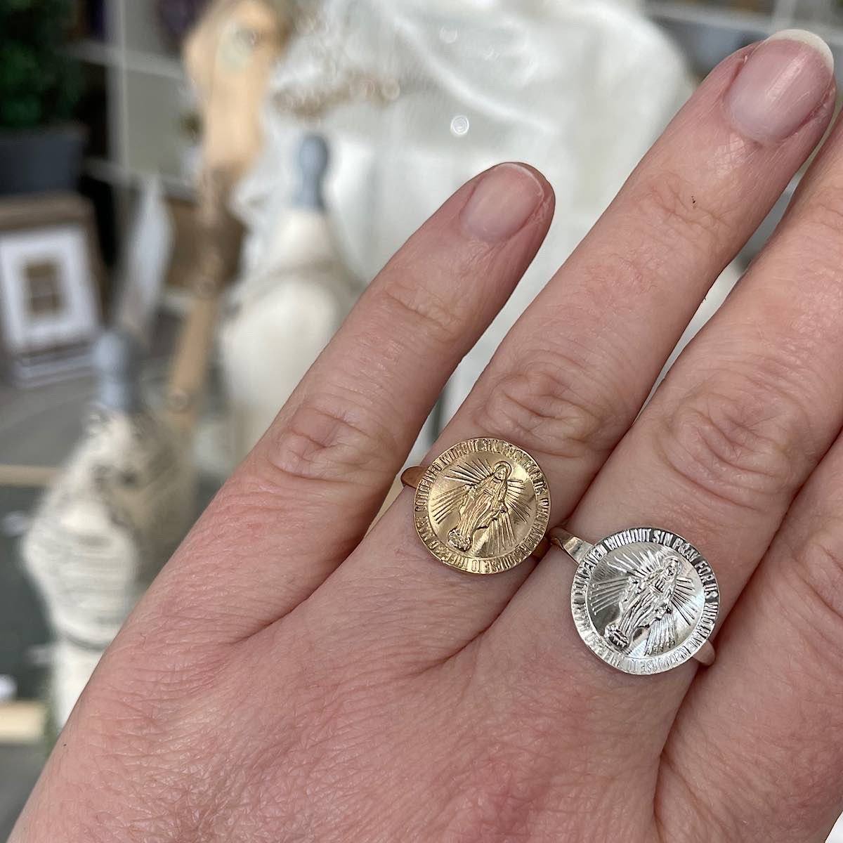 Miraculous Mary Medallion Ring