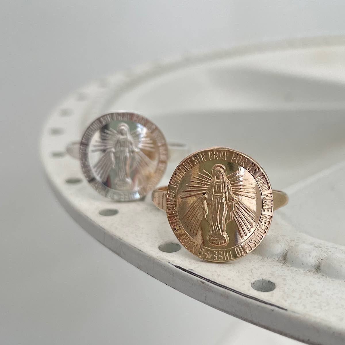 Miraculous Mary Medallion Ring