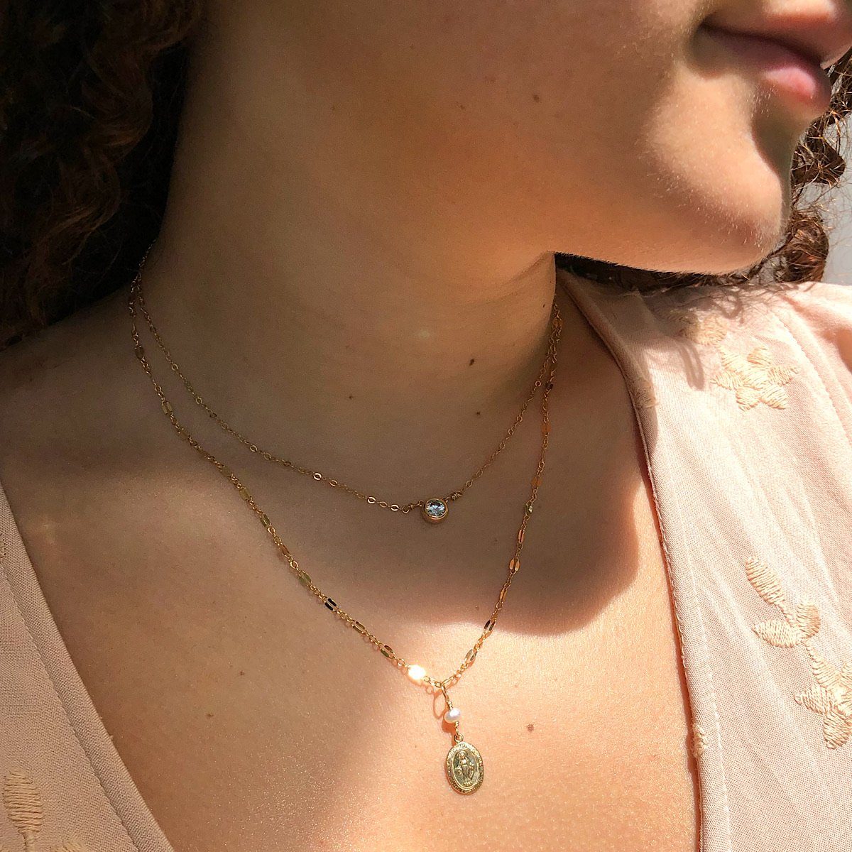 Miraculous Medal Dainty Necklace