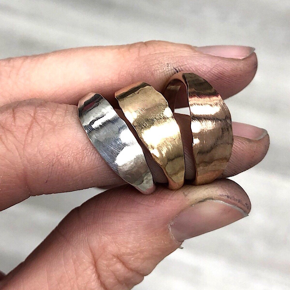 Organic Bold Band Ring  - IsabelleGraceJewelry