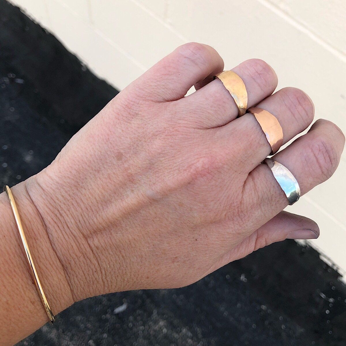 Organic Bold Band Ring  - IsabelleGraceJewelry