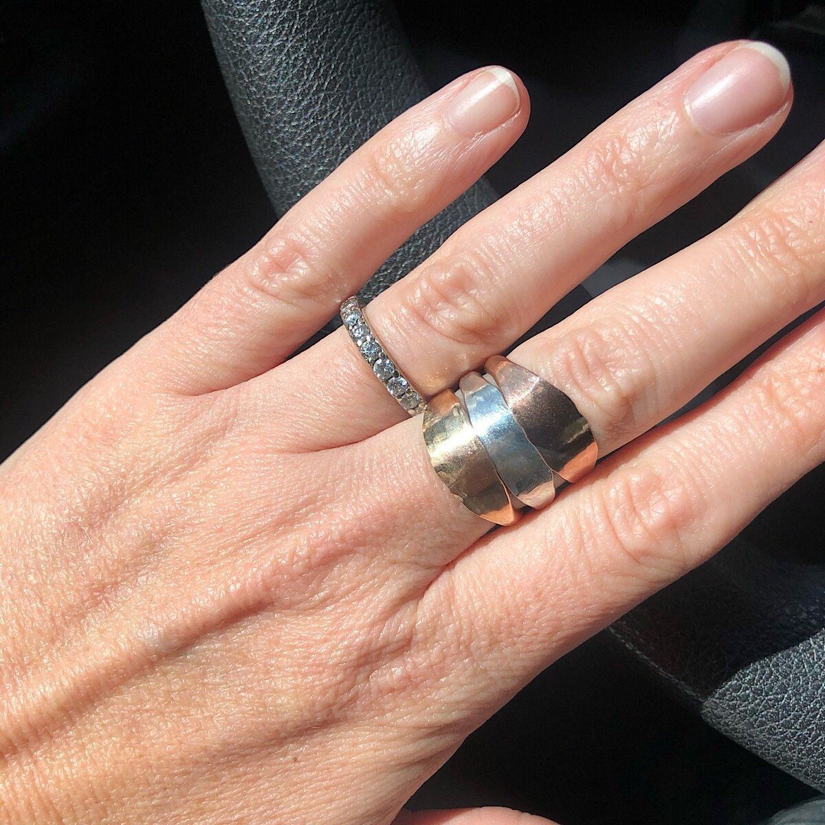 Organic Bold Band Ring  - IsabelleGraceJewelry