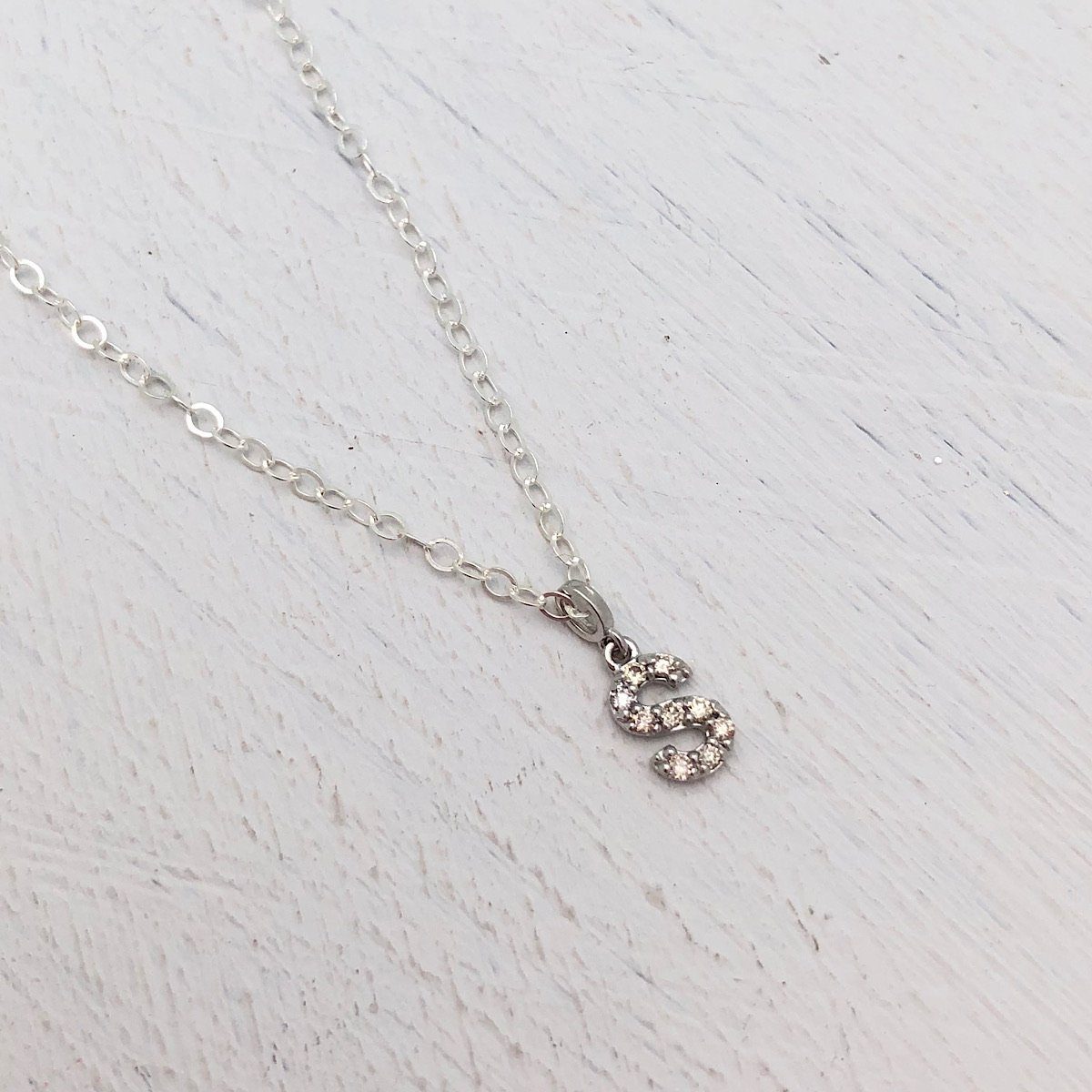 Petite Diamond Initial Necklace – IsabelleGraceJewelry