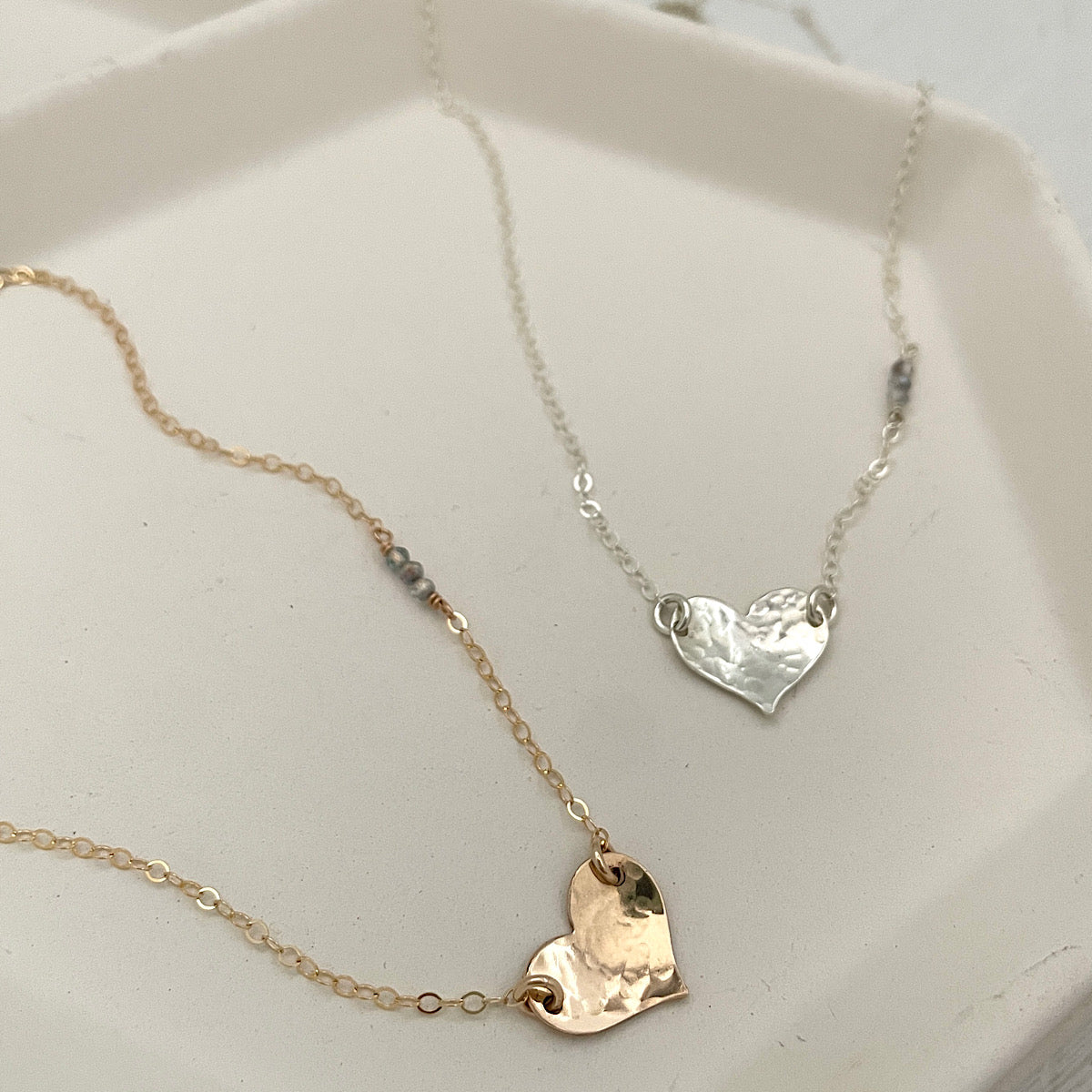 Tiny Hammered Heart – IsabelleGraceJewelry