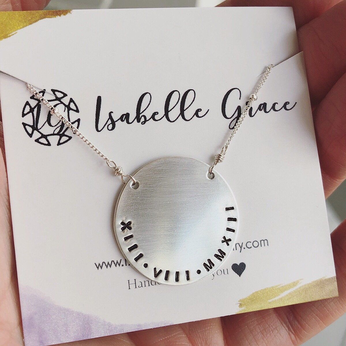 Vida Personalized Disc Necklace  - IsabelleGraceJewelry